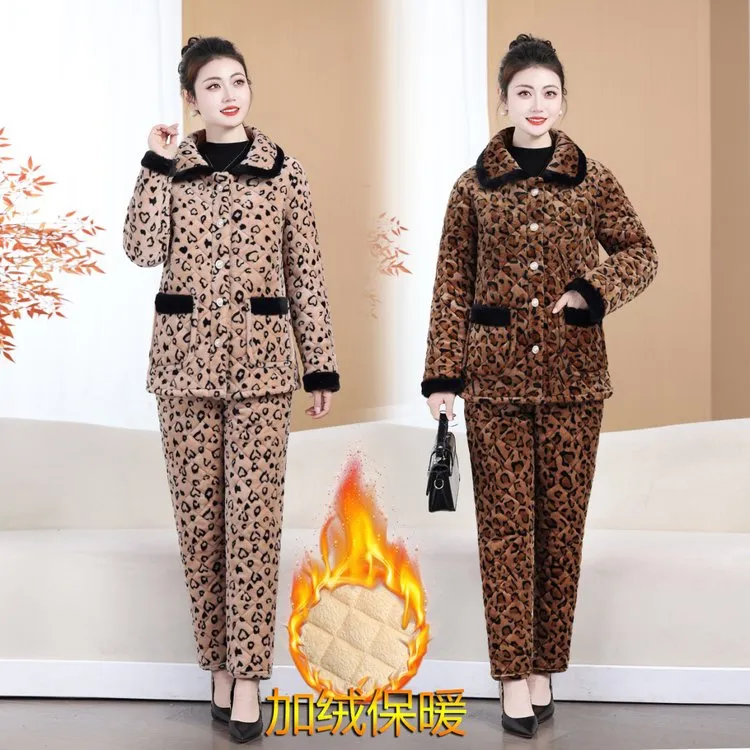 2025年女款流行外套新款妈妈装棉服加绒外套冬天女士冬款新款外套