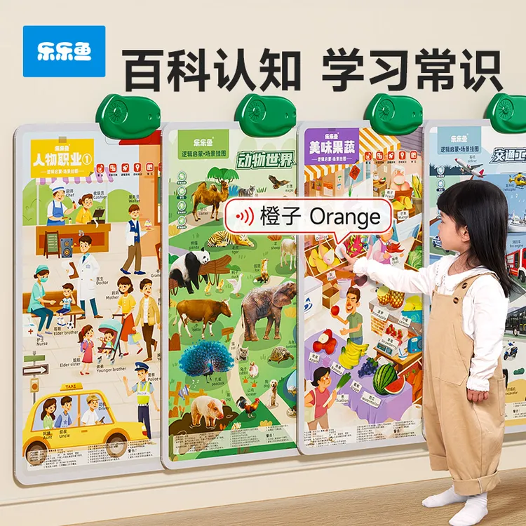有声挂图逻辑学习双语发声启蒙宝宝说话拼音声母和韵母拼读全表商品图