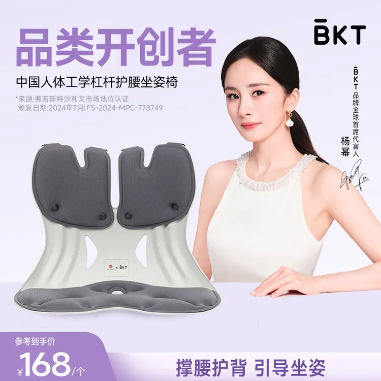 BKT护腰垫靠背垫人体工学坐姿椅矫正学习办公久坐专属商品图