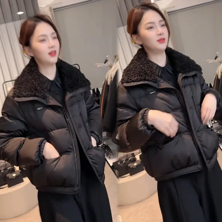 2025秋冬新款时尚显瘦气质网红高档洋气女高级百搭宽松大码棉服潮