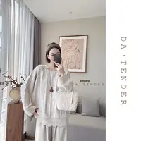 DA·Tender【花楹小蝴蝶结温柔毛衣】麦穗纹收口重工设计含羊毛