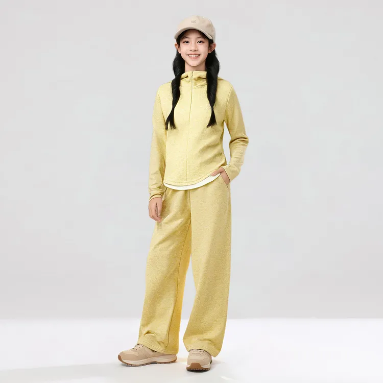 笛莎童装女童秋季套装儿童中大童休闲连帽两件套运动风-7M253T105