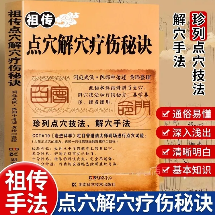 正版 祖传点穴解穴疗伤秘诀老中医点穴奇术武功治病点穴解穴