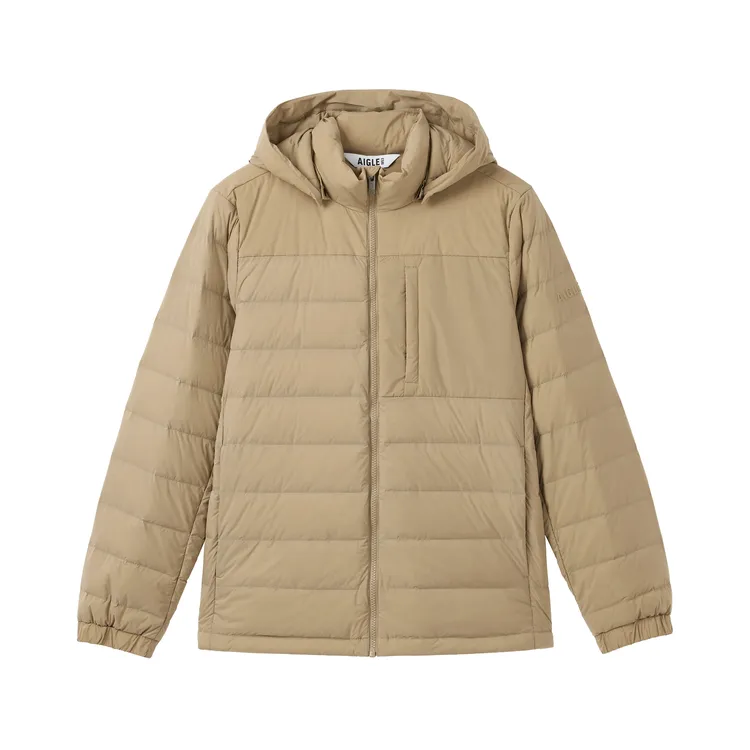 【25上新羽绒】AIGLE艾高Teflon防油污户外轻量白鹅绒羽绒服男BN78