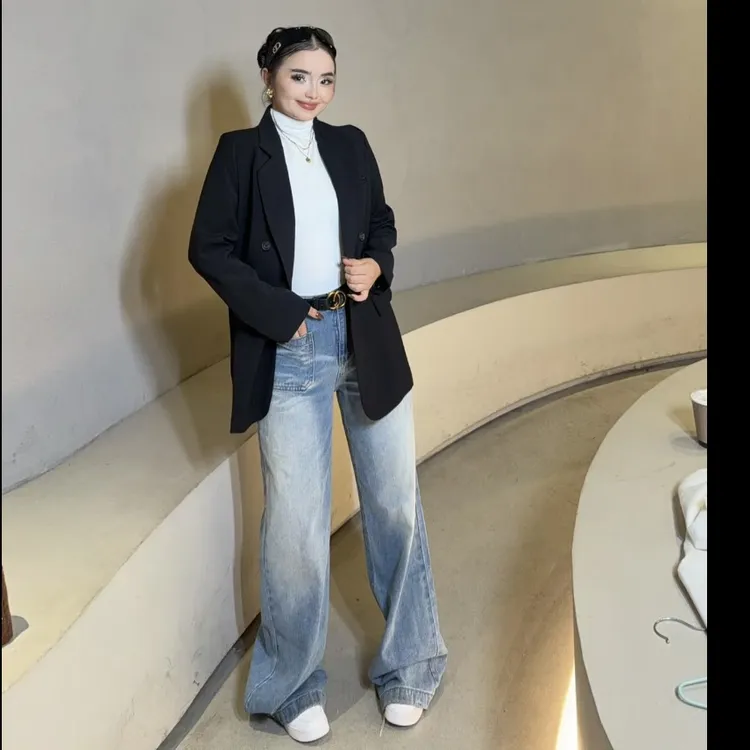 Rayhon高定精纺西装女士春秋款修身百搭洋气显瘦