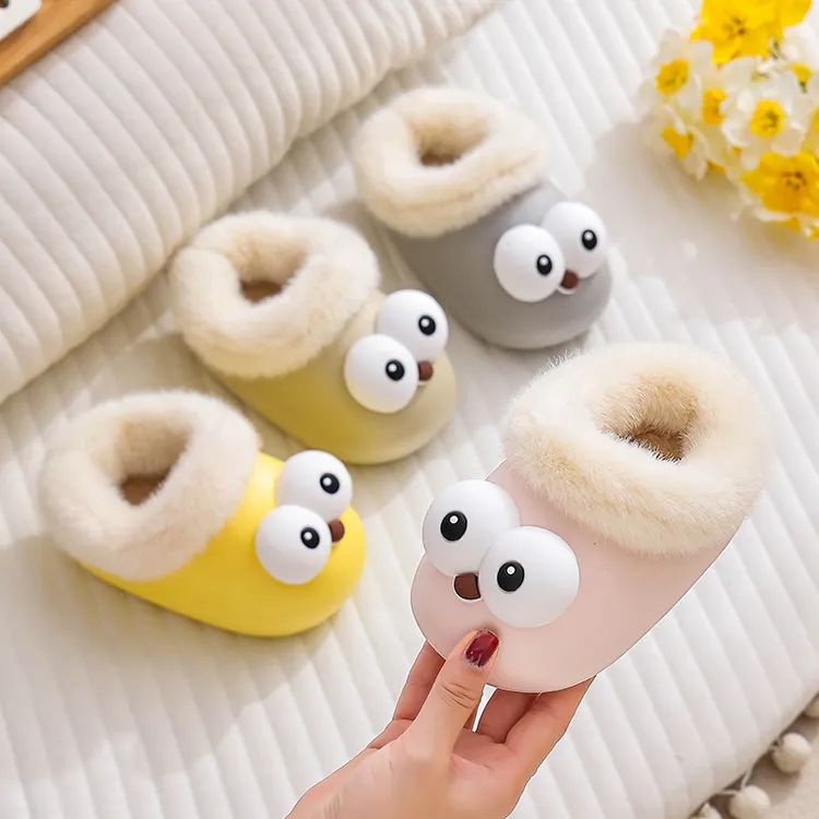 儿童棉拖鞋2025新款男童女童宝宝室内居家防水防滑小孩包跟棉鞋冬
