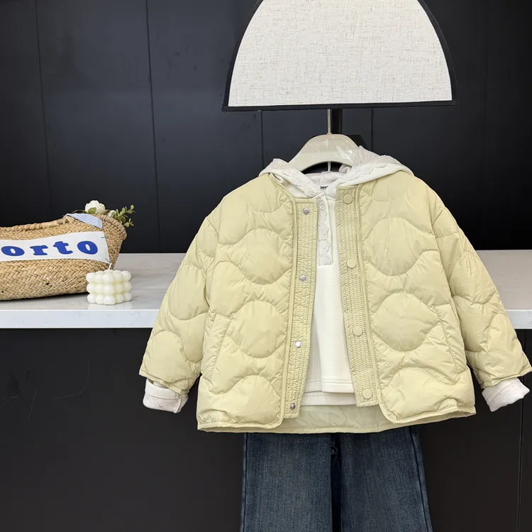 【现货】leomama儿童羽绒服冬装25新款女童90白鸭绒中大童保暖外套