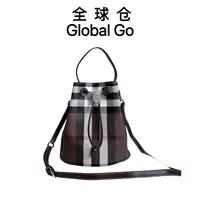 【全球仓Global Go】潮流时尚格子手提斜挎水桶包-SS1800