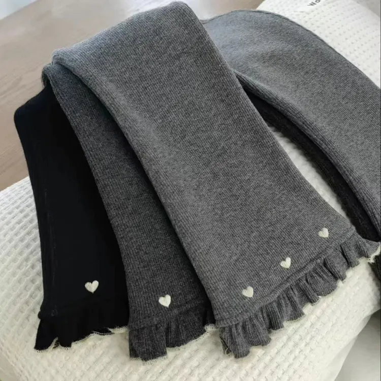 女童秋冬新款一体绒喇叭裤可爱甜美洋气百搭裤子儿童休闲外穿裤潮