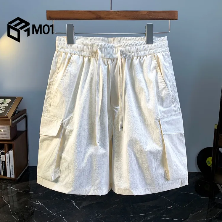 M01短裤男士夏季新款复古宽松直筒工装休闲运动外穿潮牌五分裤子