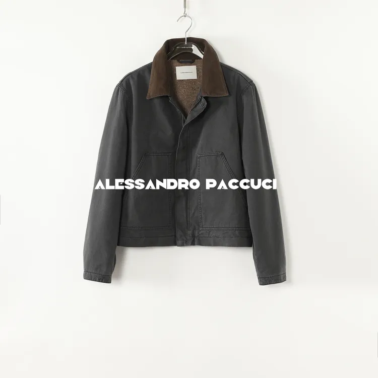 AP洛哥53037NW【云岩叙事】棉撞色翻领时尚百搭休闲牛仔外套