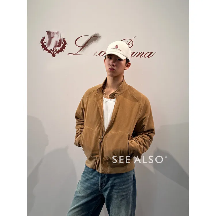 SEE ALSO『国王限量系列』反羊绒真皮老钱风G9哈林顿棒球服夹克皮衣