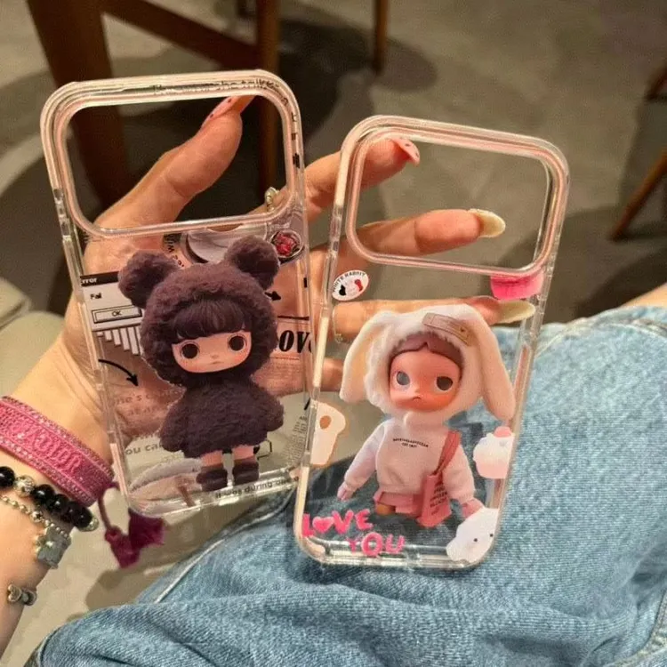 兔耳朵外套女孩适用于iPhone17promax手机壳16少女心15可爱14卡通