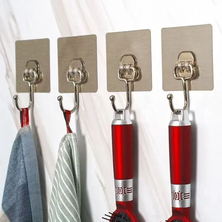 免打孔挂钩无痕免钉衣帽钩钩排钩强力胶贴墙粘钩可卫生间家用