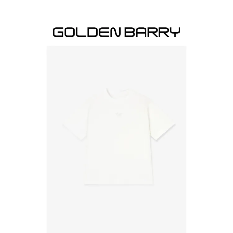 GOLDENBARRY「蝴蝶知夏」简约T恤夏季纯色百搭短袖GB060801006