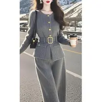 小香风针织时尚套装轻奢气质2024秋冬新款秋季一整套初冬穿搭女装