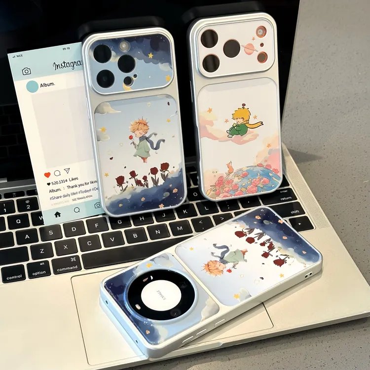 星球玫瑰小王子适用苹果17/16pro手机壳华为P90oppovivo小米15/14