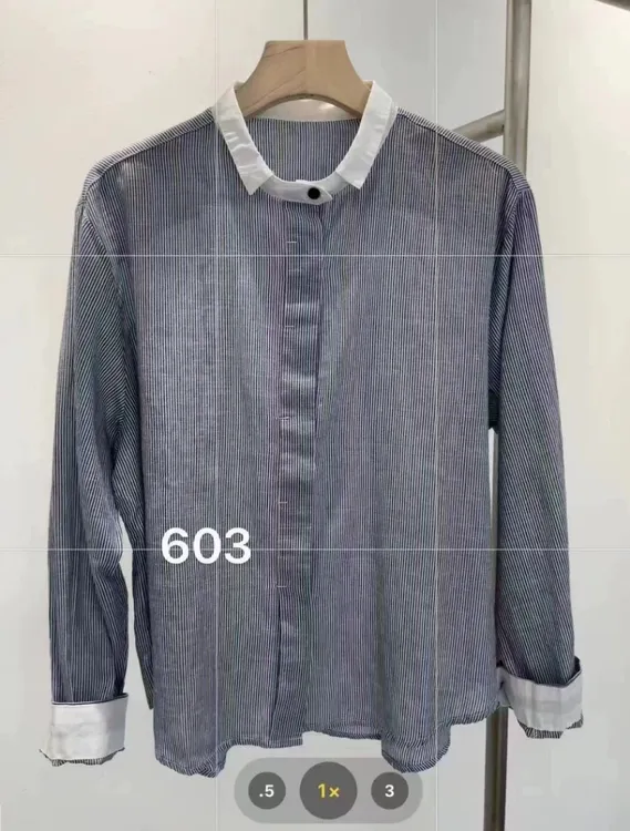 青青家 撞色立领衬衣