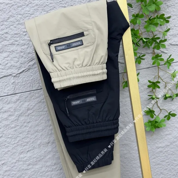 春夏男士时尚潮流百搭弹力舒适速干休闲运动束脚裤