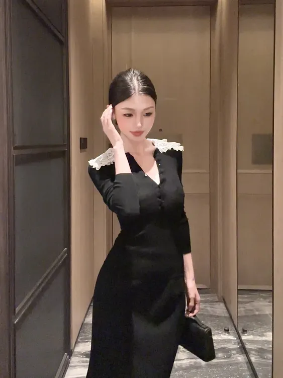 春日部【巴黎协奏曲】法式气质上衣半身裙套装01413