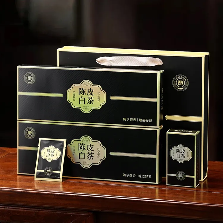 2018年陈皮白茶福鼎白茶贡眉老白茶正宗寿眉新会老陈皮茶叶礼盒装