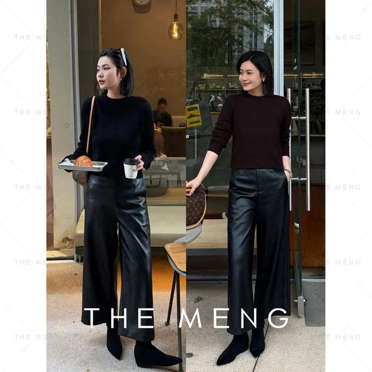 THE MENG【超比例】超纤蛋白皮九分裤皮裤#M253P0889+M254P1461 LZ