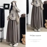 （婉婉）韩系慵懒氛围感糯米绒减龄蓬蓬花苞裤裙百搭显瘦款001