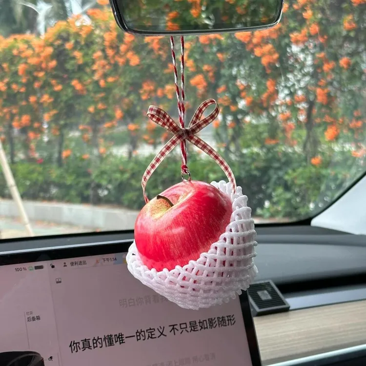 苹果车挂汽车内饰后视镜挂件挂饰创意减压挂饰氛围感车载摆件装饰