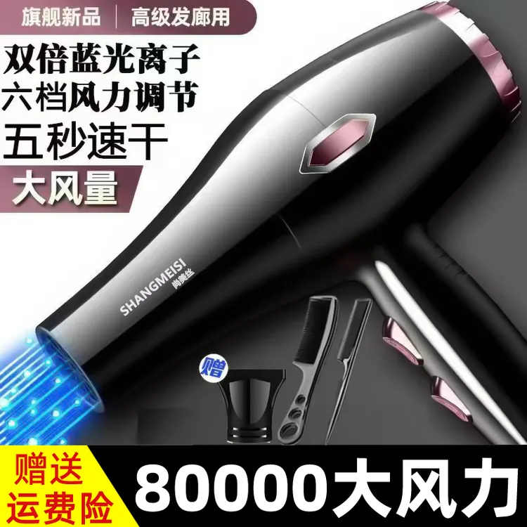 电吹风机吹头发学生宿舍家用发廊大功率8000速干冷热风吹风筒