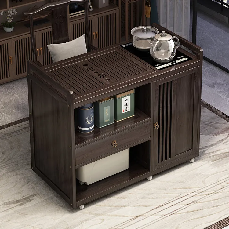 沙发边几2025新款茶桌家用小茶台可移动茶水柜多功能茶吧机非实木