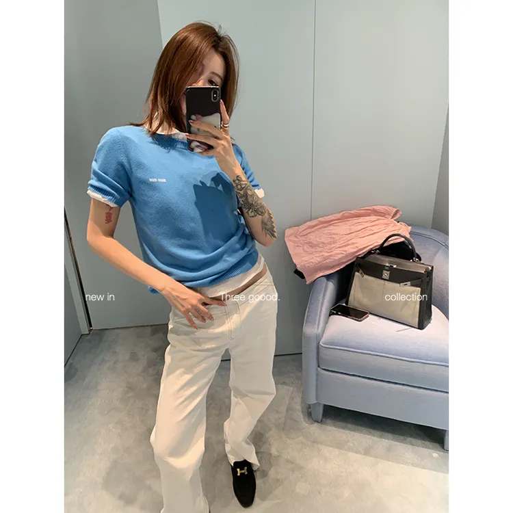 THREE GOOOD/三吉 磨毛加绒直筒无腰设计锥形牛仔裤Y725K17718