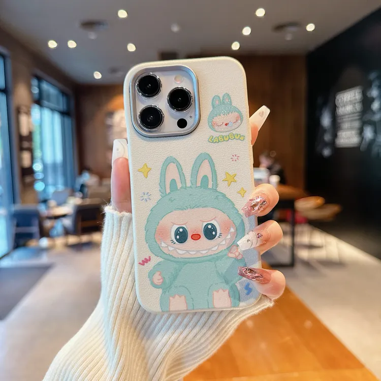 卡通绿怪兽T适用于苹果16手机壳15全包14软硅胶13防摔12/11promax