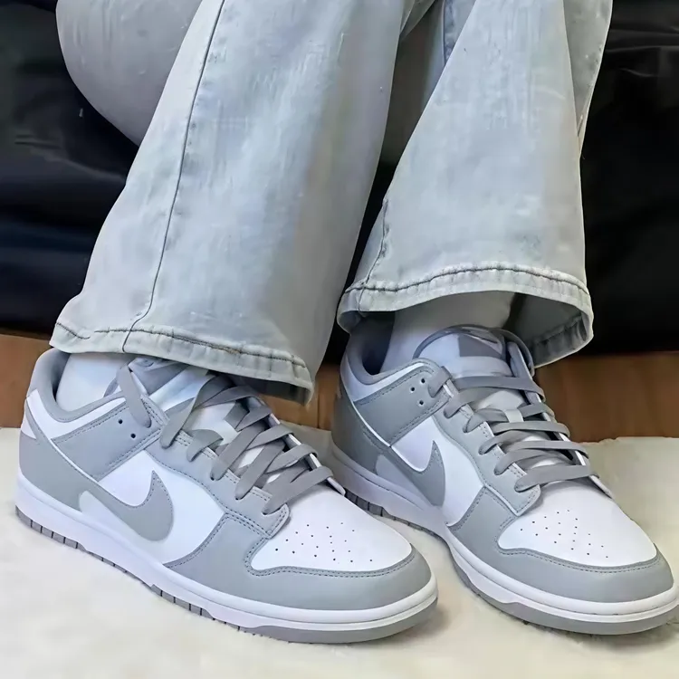NIKE/耐克新款Dunk LOW简约灰白 舒适百搭休闲男款板鞋 HF5441105
