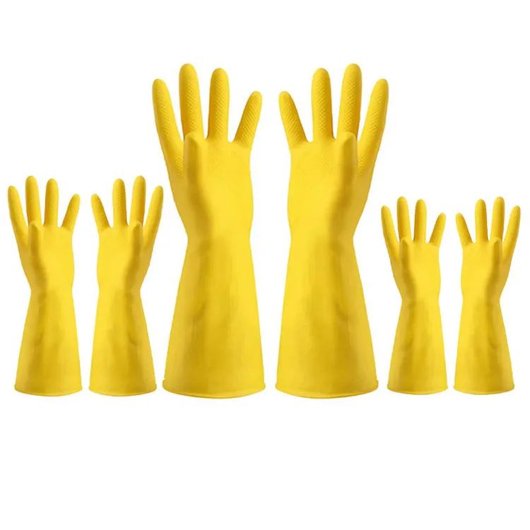 【质价甄选】牛筋手套劳保耐用洗衣洗碗手套防水薄款防滑长款加厚