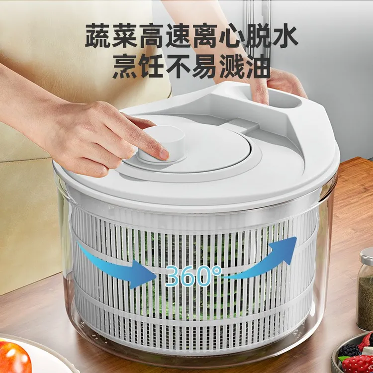 蔬菜脱水器家用水果沙拉甩水菜篮厨房手动甩干机洗菜沥水甩水神器商品图