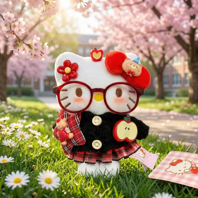 正版hellokitty黑莓kt包挂可爱摆件红色毛绒玩偶生日礼物