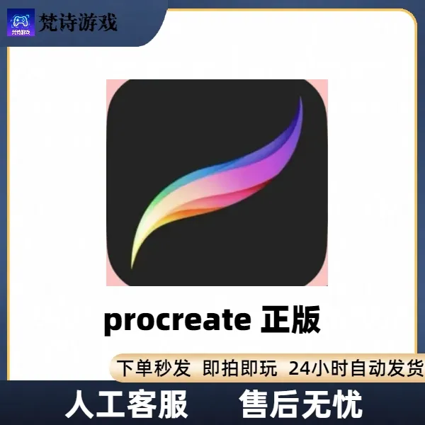 正版procreate/软件下载/iPad绘画送笔刷教程色卡 软件安装服务