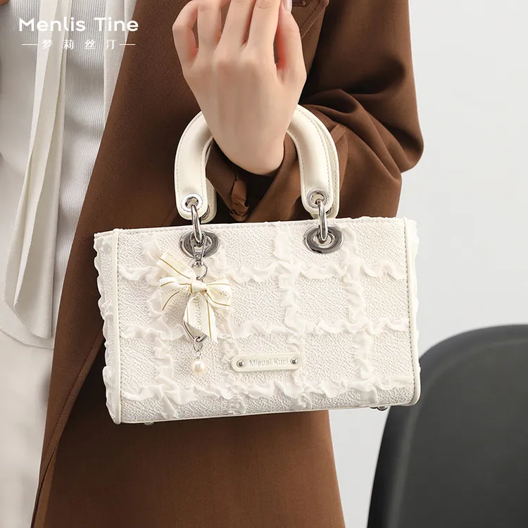 小众设计感轻奢蕾丝手提戴妃包包女2025新款洋气高颜值单肩斜挎包