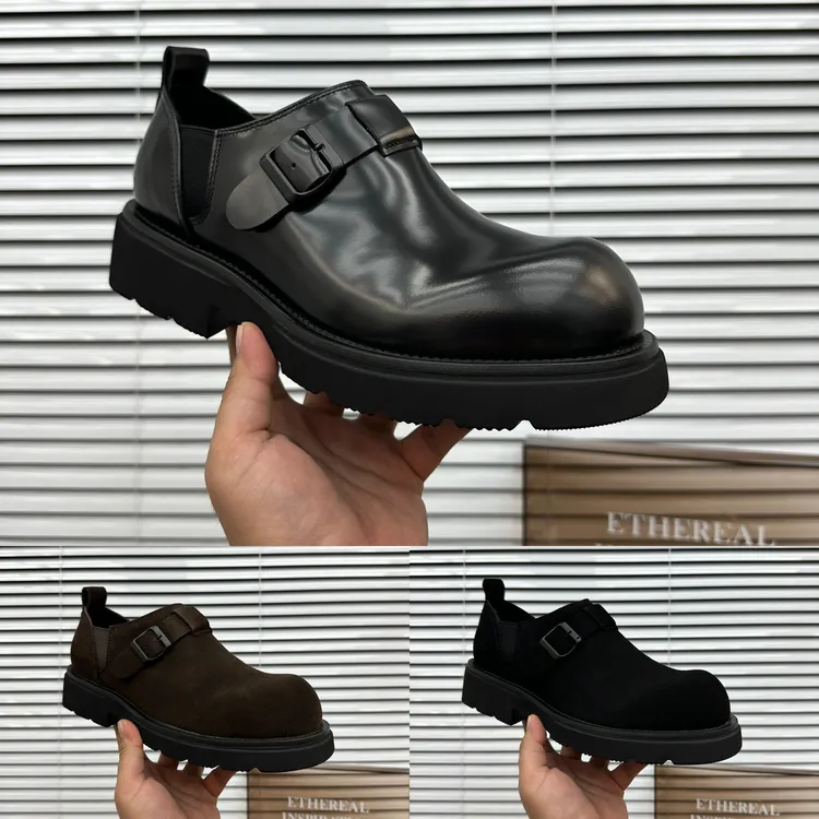 男士高档一脚蹬切尔西靴英伦风皮鞋透气休闲皮鞋时尚商务休闲皮鞋