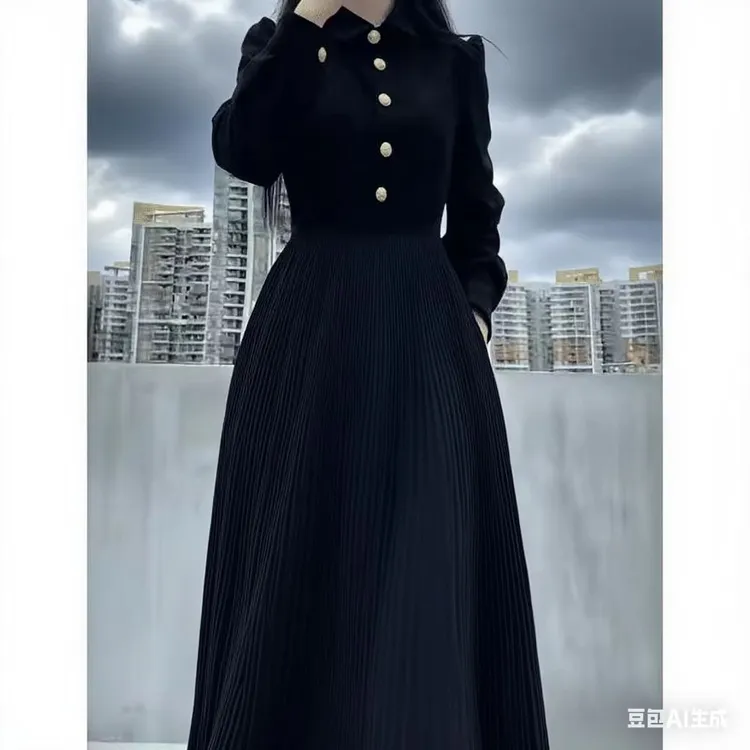 秋季女装新款时尚气质百搭洋气连衣裙显瘦大码胖mm爆款职业通勤装