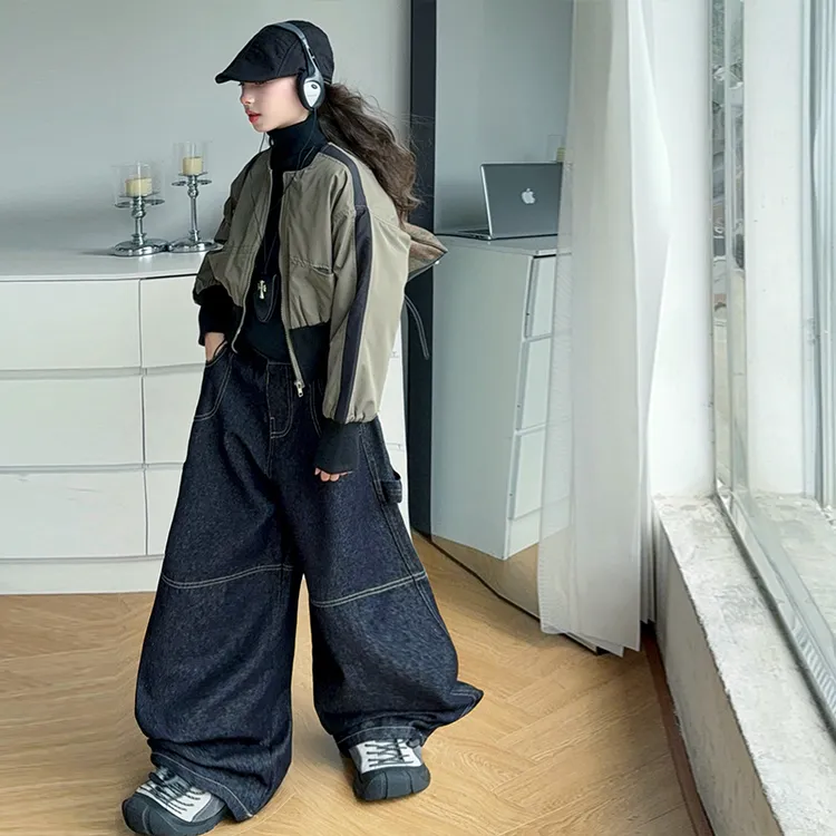 女童外套秋冬2025新款韩版中大童加厚短款夹克棉服儿童棒球服洋气