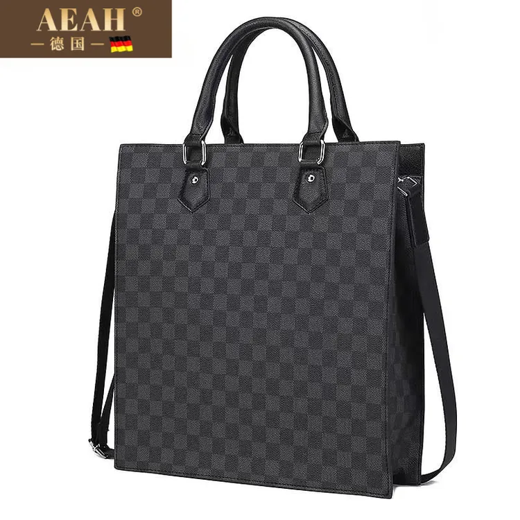 AEAH高档品牌新款商务公文包竖款手提男包单肩包休闲包大容量旅行