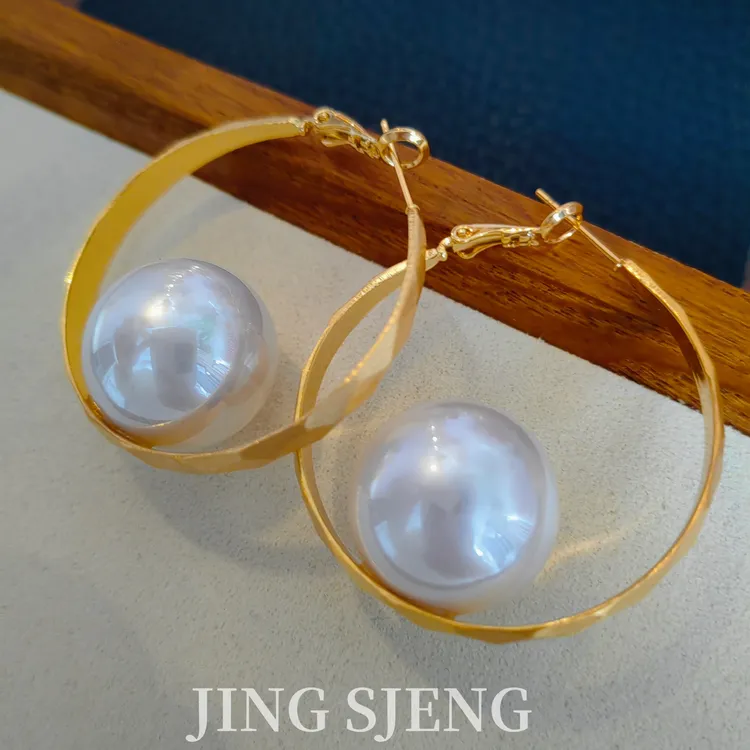 铜合金仿珍珠耳饰 【时尚冬日】秋冬新款时尚百搭简约ins女气质耳环