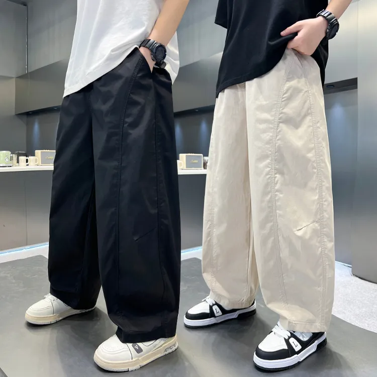 男童裤子秋季新款防蚊裤中大童薄款休闲弯刀长裤运动宽松韩版儿童