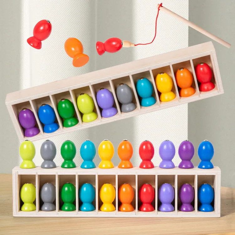 小鱼对对碰游戏儿童益智记忆力逻辑思维训练亲子互动钓鱼配对玩具