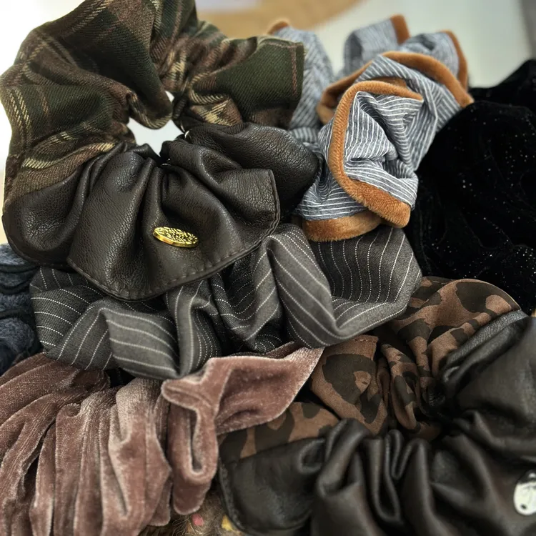 甜美百搭发圈轻职风朋克风网纱头饰发绳法式欧美风