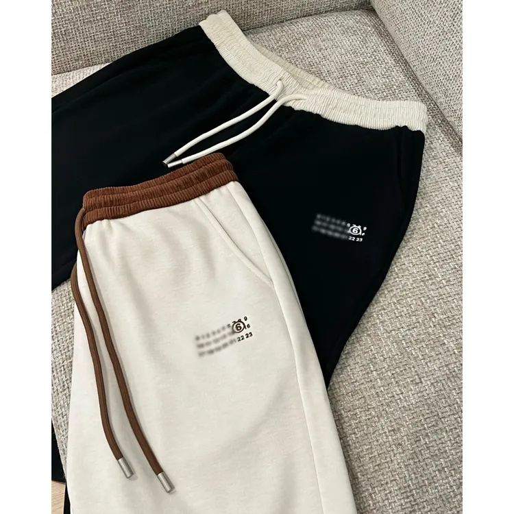 【数字长裤】秋冬羊毛混纺四缝线撞色腰头运动休闲裤子高级感男装