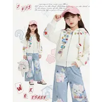 【云端糖果屋】女童秋冬多巴胺可爱彩点kt猫卫衣连帽外套汉服W5064