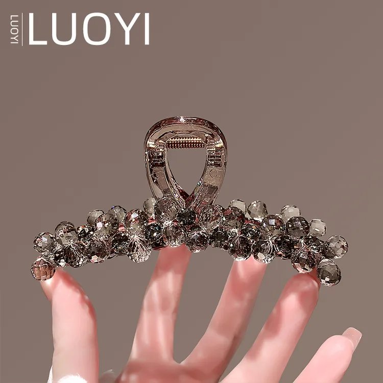 11厘米高端重工轻奢水晶抓夹发量多大号发夹后脑勺盘发抓高端头饰