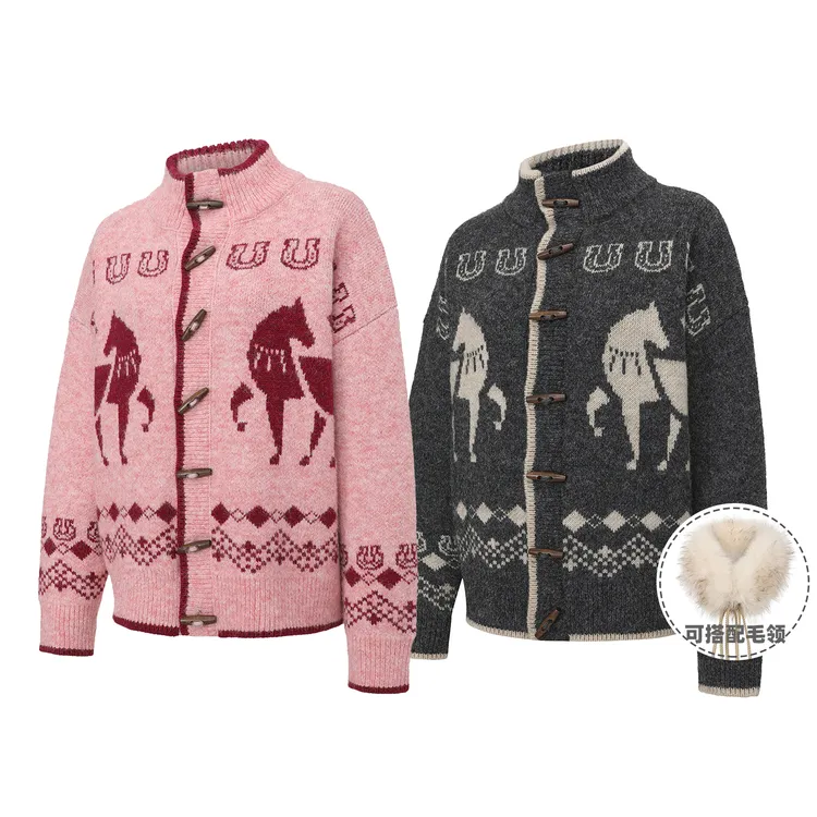 Clamisgold（岚室）马年新春限定款•重磅费尔岛保暖毛衣开衫外套